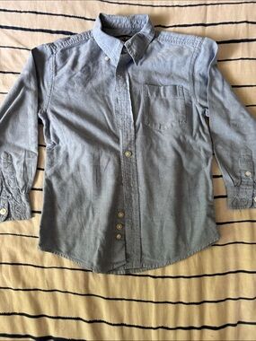 Cherokee Boys Light Blue Long-Sleeve Button-Down Shirt